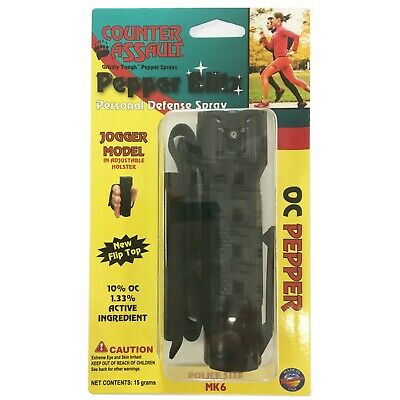 PB-2PH/sb Counter Assault Two Pack Pepper Spray w/Jogger Holster