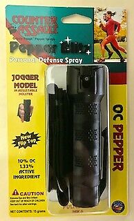 PB-1SH/sb Counter Assault MK-6 Hardcase Pepper Spray w/Jogger Holster