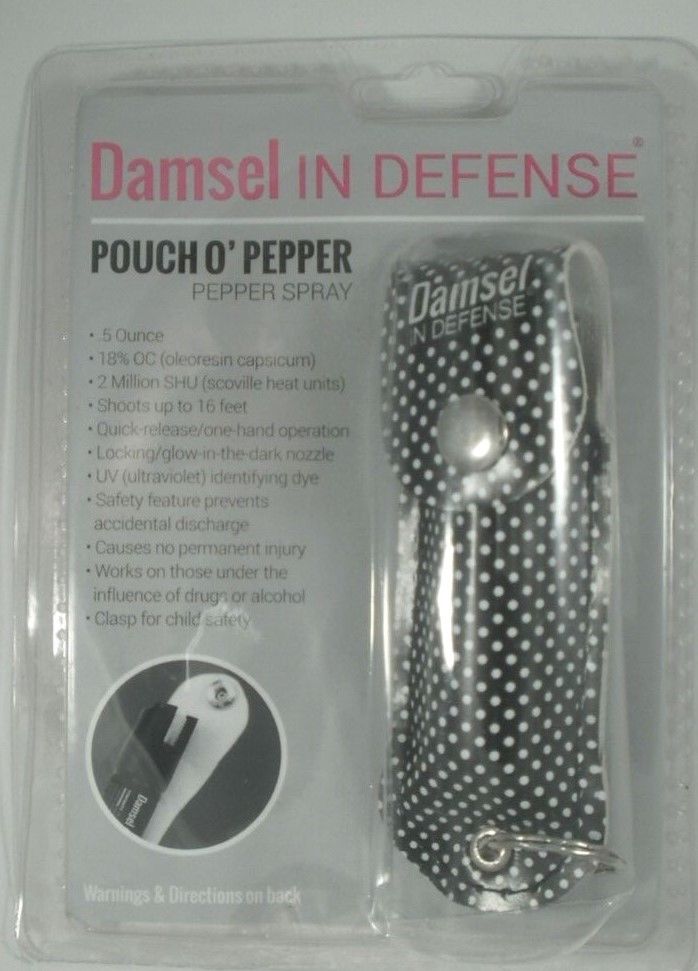 Damsel in Defense, Pepper Spray, Pouch O'Pepper Spray, Key Ring