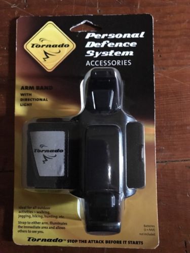 NEW~TORNADO PERSONAL DEFENCE SYSTEMS ARM BAND WITH DIRECTIONAL LIGHT