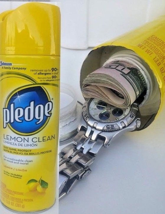 Secret Compartment Pledge Lemon Wood Cleaner Diversion Safe Hide Your Valuables