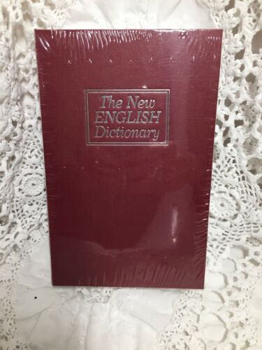 Small Red Dictionary Book Safe Security Lock Key Steel Box Stash Realistic Look