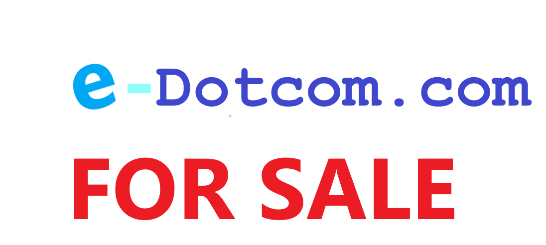 e-Dotcom.Com Domain Name Internet Electric FB Website 2020 Merch e-Commerce Gear