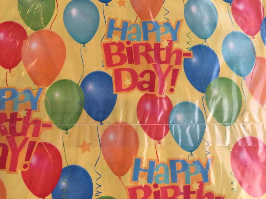 Vintage Happy Birthday 2 Sheets 20 inch by 30 inch ( 50.2 cm by 76 cm) Hallmark