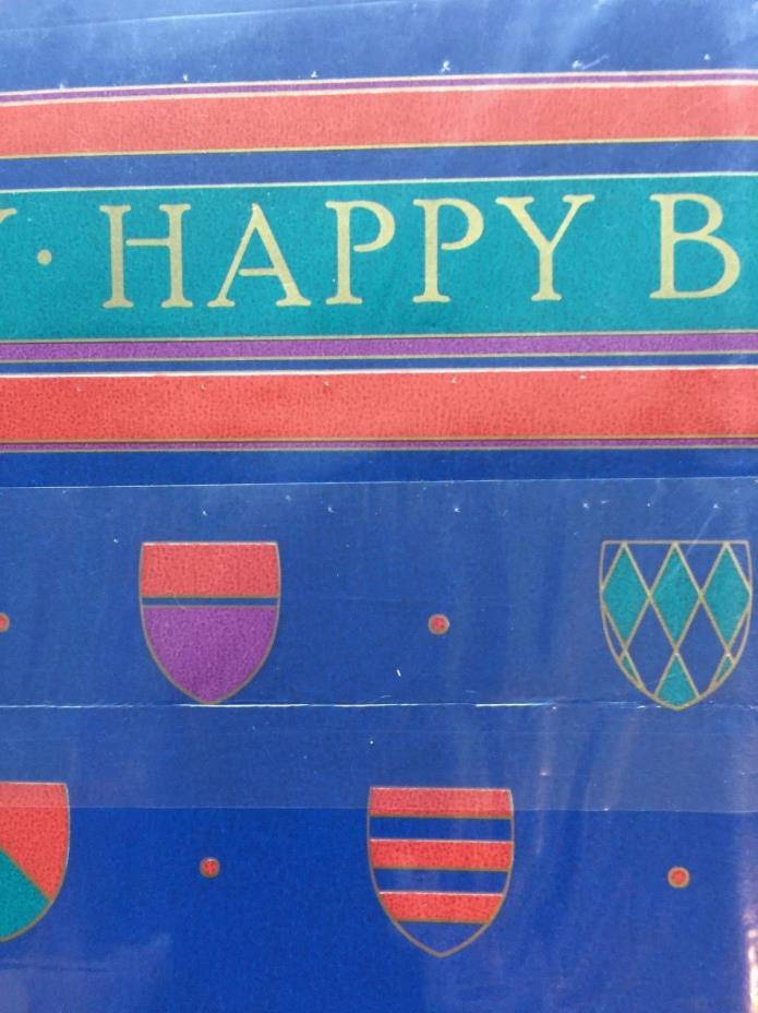 Vintage Happy Birthday 2 Sheets 20 inch by 30 inch ( 50.2 cm by 73 cm) Mens Wrap