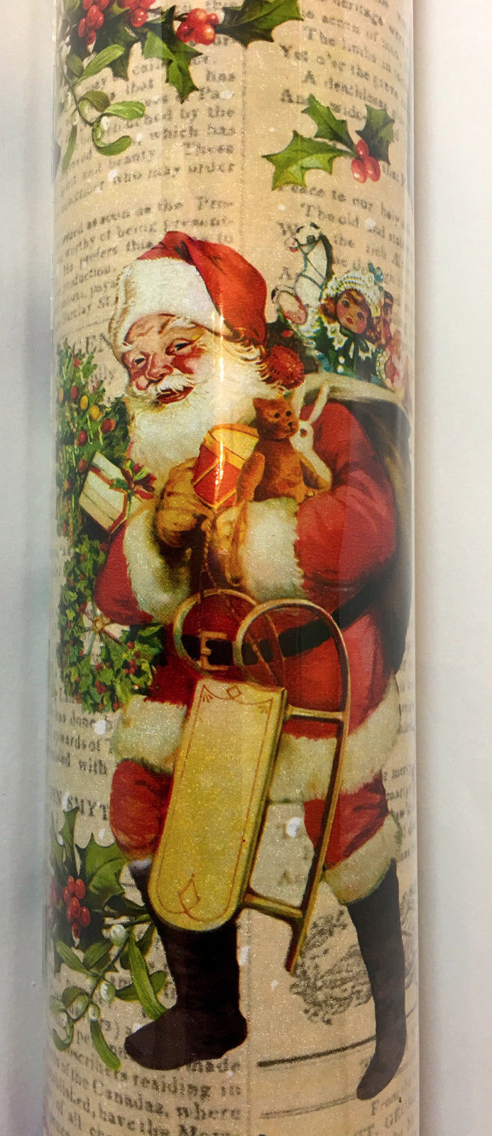 Punch Studio JOLLY SANTA CHRISTMAS WRAPPING PAPER. HEAVY DUTY PAPER.  BEAUTIFUL!