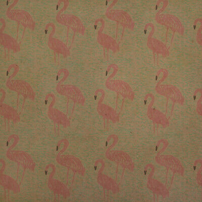 Flamingos and Waves Premium Kraft Roll Gift Wrap Wrapping Paper