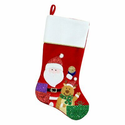 Northlight 20.5 in. Santa Claus and Reindeer with Glitter Presents Christmas