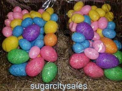 NEW lot of 2 paks 48 ea glitter Easter Egg TABLE DECORATION SCATTERS FILLERS= 96
