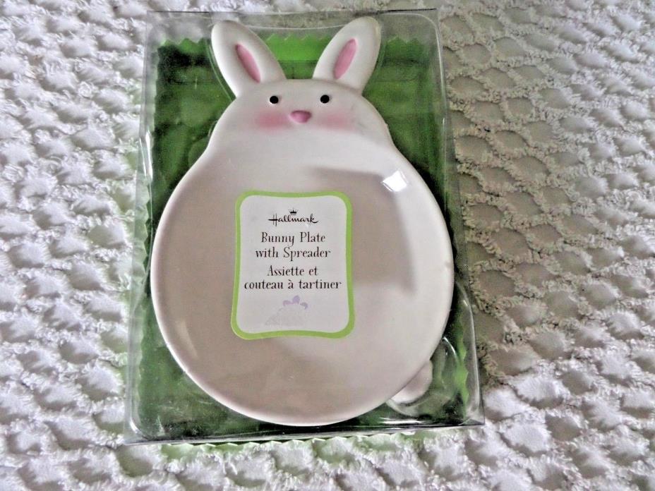 Hallmark Bunny Plate with Spreader NIB Easter Spring