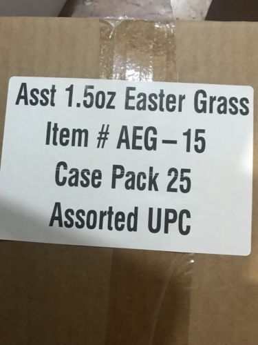 25 Bags- Craft/Easter Grass-Assorted Colors (Pink, Purple, Blue, Green & Yellow)
