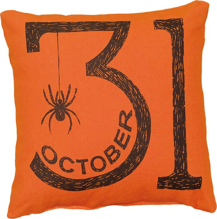 OCTOBER 31st HALLOWEEN Pillow Spider Orange Primitives by Kathy 10