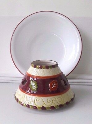 Candle Jar SHADE/Topper, Autumn Leaves-Small/Medium 4.5