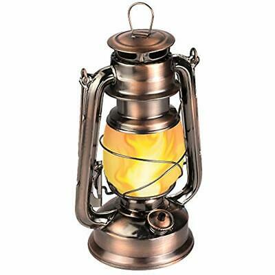 Flame Light Vintage Lantern, Antiqued Copper Flickering 2 Models, Full White And