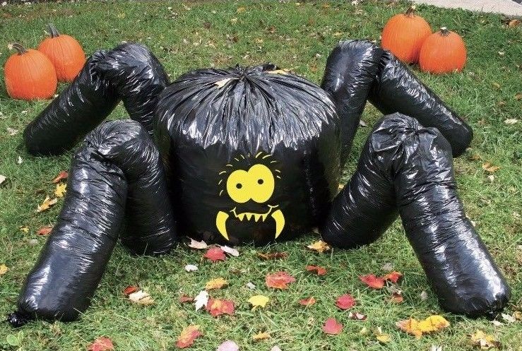Giant Spider Leaf Bag Halloween Decoration Over 7 Feet Wide by Fun World
