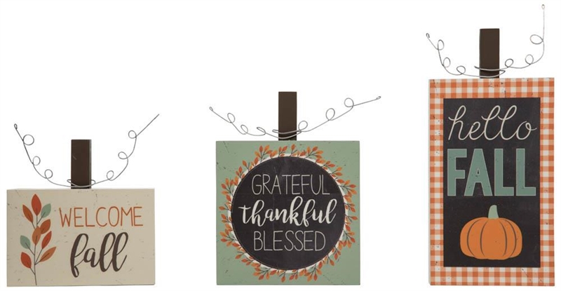 Thanksgiving Fall Welcome Signs Set Of 3