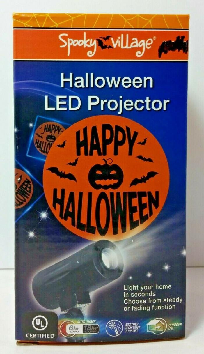 Halloween LED Projector with Happy Halloween in orange moon Party Lights
