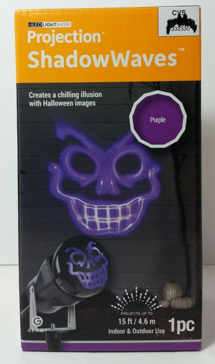 LED Lightshow Purple Skull Projection Shadow Waves Party Lights In or Outdoors