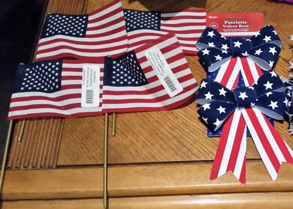 PATRIOTIC LOT OF 10 DECORATIVE ITEMS