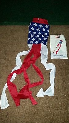New Hummingbird and Haven US Flag Windsock