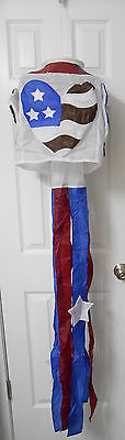 PATRIOTIC HEART WINDSOCK - STARS & STRIPS AND STREAMERS - 55