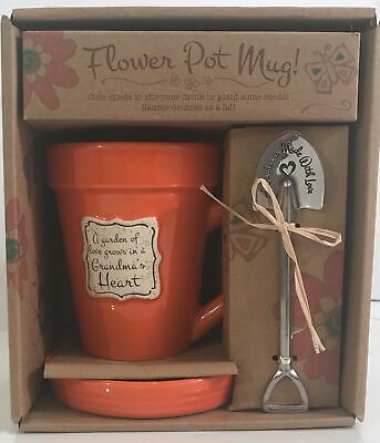 Divinity Boutique Flowerpot Mug- Orange - Grandma (Non-Scripture)