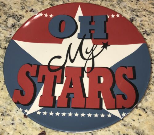 Oh My Stars Patriotic Red White and Blue 8-1/4