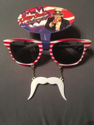 America Sun Staches July 4th Patriotic Sunglasses