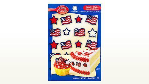 40 Betty Crocker Sugar Edible Forth of July Cupcake Cake Decoration Toppers 2 Pk