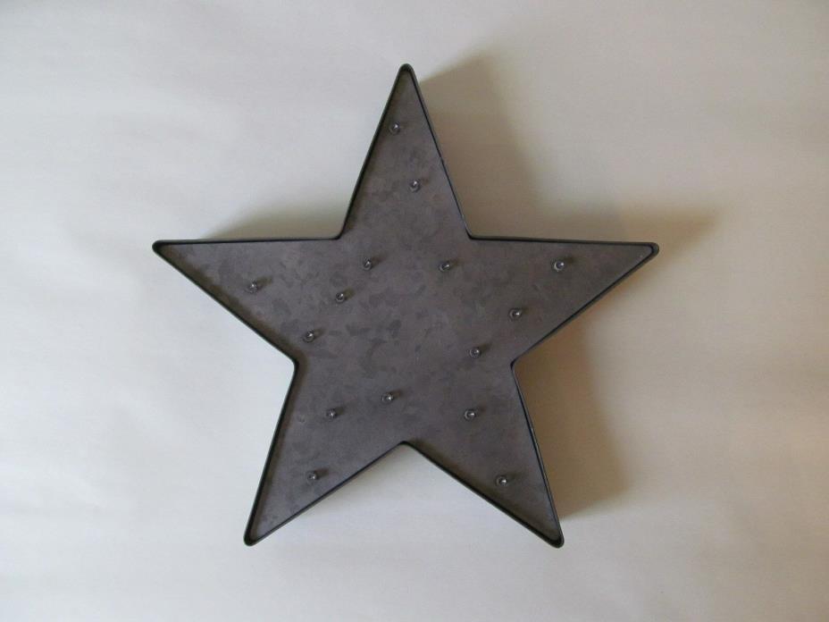 Pottery Barn LIT FOURTH 4TH OF JULY ~Small~ Galvanized STAR, NEW