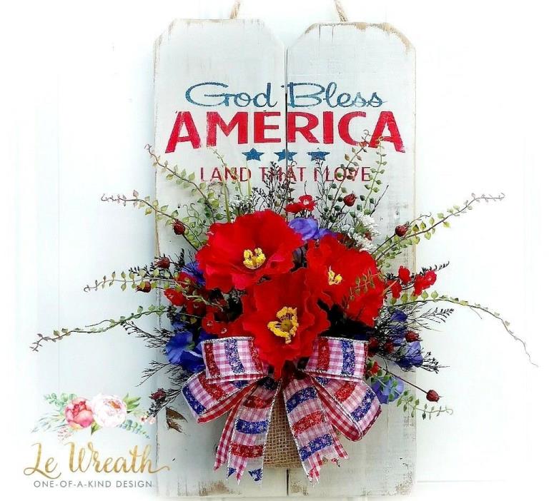 4th of July Patriotic Americana Holiday Decor Primitive Rustic Home Decorations