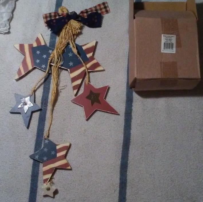 Wood Star Flag Door Hanger 17