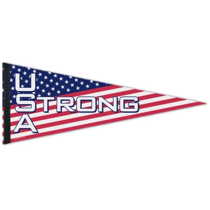 AMERICAN FLAG USA STRONG ROLL UP FELT PREMIUM PENNANT 12