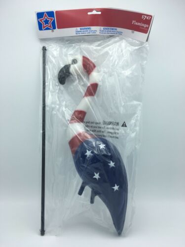 Patriotic Flamingo NEW Red White Blue Lawn Ornament Independence Election Decor