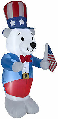 The Holiday Aisle Air Blown 4th of July Bear Inflatable and Lighted Display