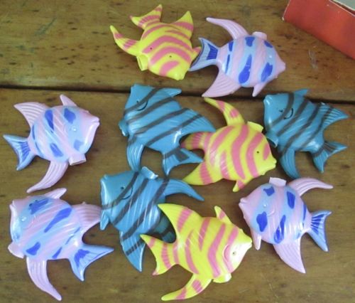 Lot of 10 Hard Plastic Summer Beach Ocean Coastal Fish Novelty Party Light Cover
