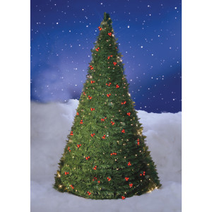 Pull Up Lighted Tree With Berry Lights