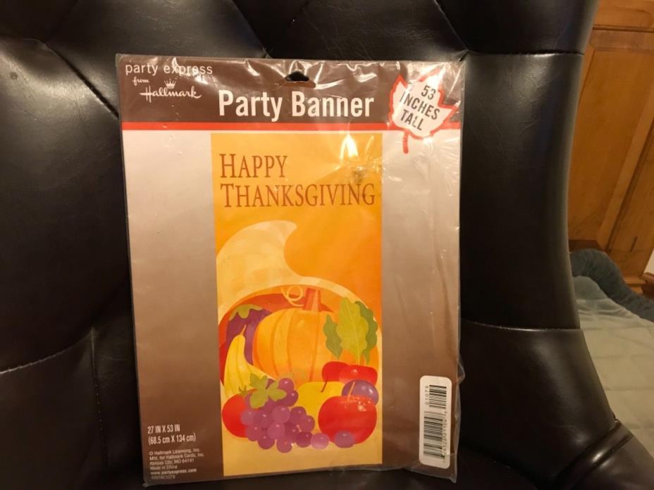 Hallmark happy thanksgiving party banner 53” tall