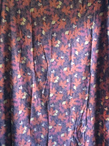 Handmade Fall Autumn Oval Tablecloth Leaves 54 W x 38 L
