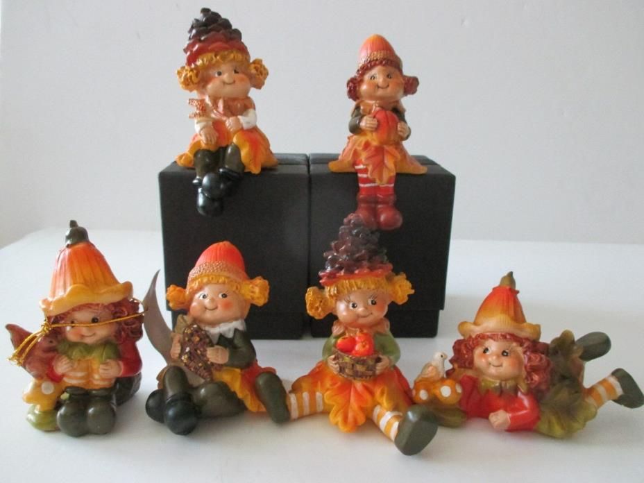 Collections etc Sweet Harvest Sitters Figurines Set