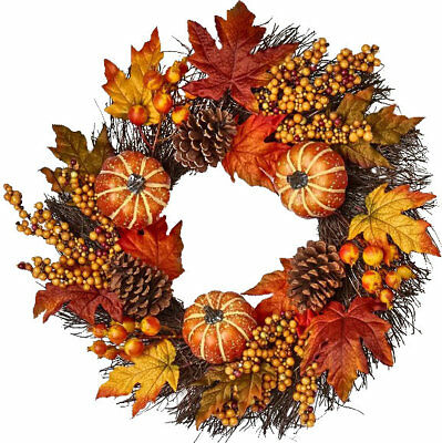 Charlton Home Pumpkin Cone Berry Leaf 24