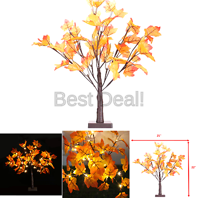 Thanksgiving Decorations Table Lights, Thanksgiving Maple Leaves Autumn Tree ...