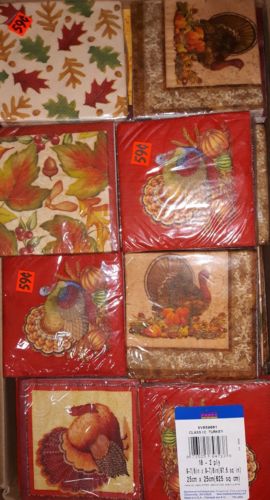 Fall/thanksgiving Seasonal Appetizer Size Napkins