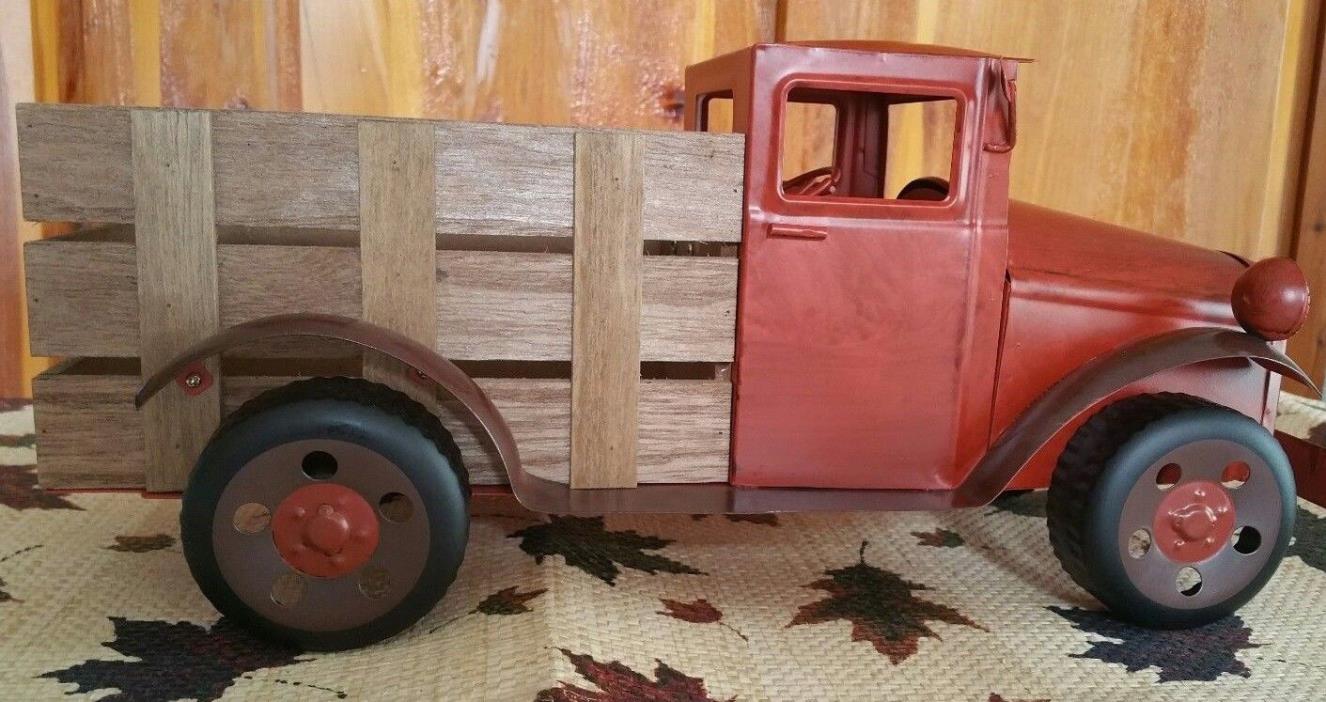 Target Red Old Metal Farm Fall Harvest/Christmas Truck-Wondershop Collection