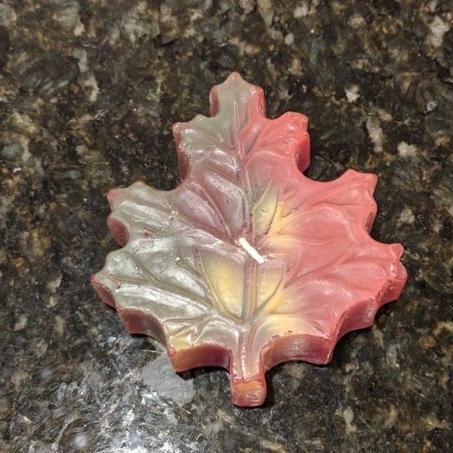 Leaf Shaped Fall Multi-Color Wax Candle