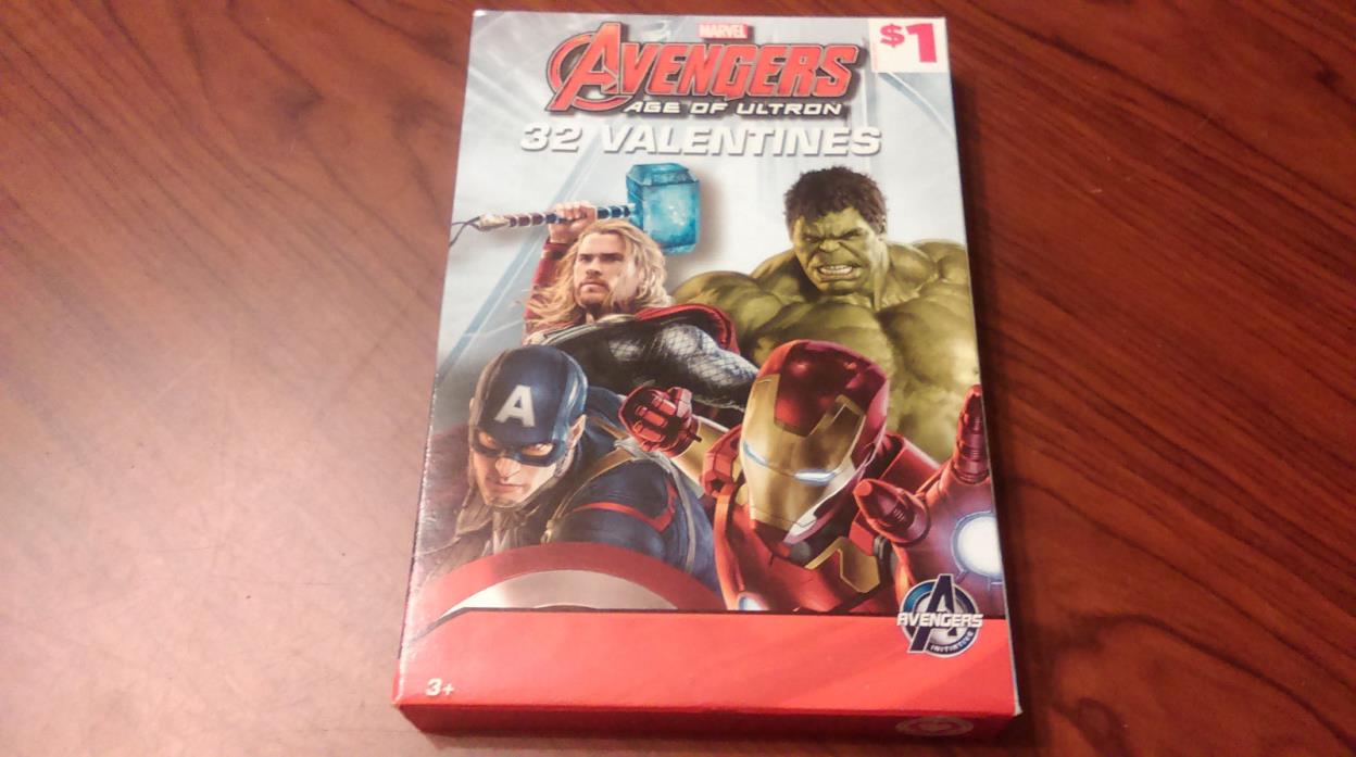 Avengers Age of Ultron 32 Valentines Marvel Paper Magic Group Brand New!!!