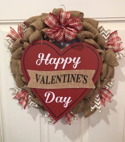 Valentine Burlap Wreath