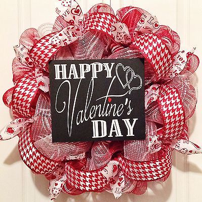 Outdoor(weather treated) or indoor Valentine's Day Heart Love Welcome wreath