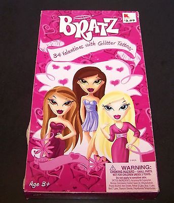 Bratz Valentines Day Cards & Glitter Tattoos 34 Count