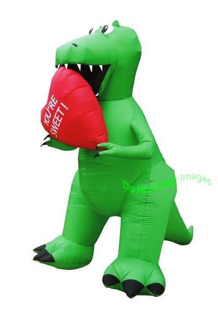 7 Ft VALENTINE'S DAY T-REX DINOSAUR Airblown Yard Inflatable YOU'RE SWEET